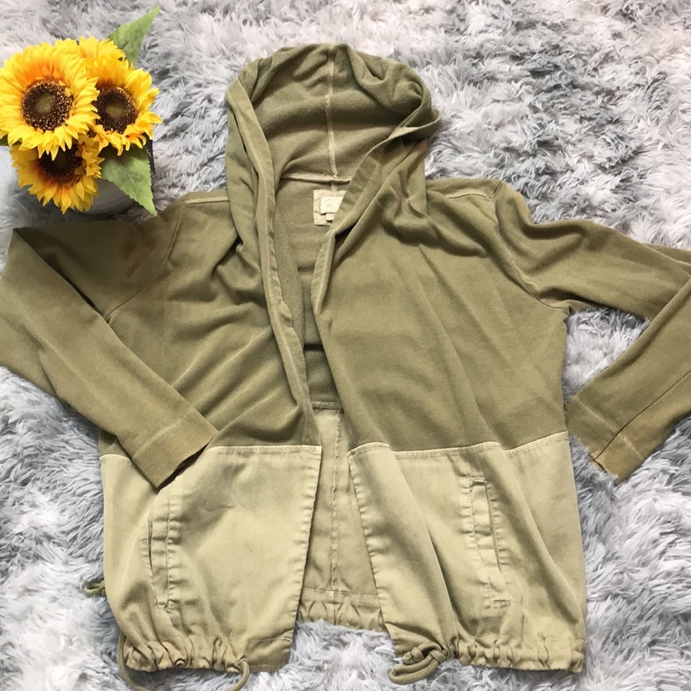 Anthropologie Postmark Green Hooded Jacket - Picture 2 of 4